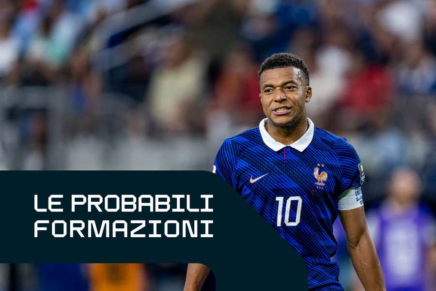 Kylian Mbappé con la maglia della Francia Kylian Mbappé con la maglia della Francia