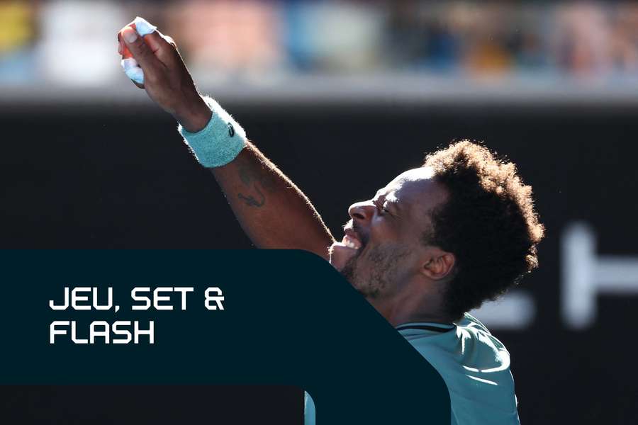 Gaël Monfils célèbre son passage en 1/8e.