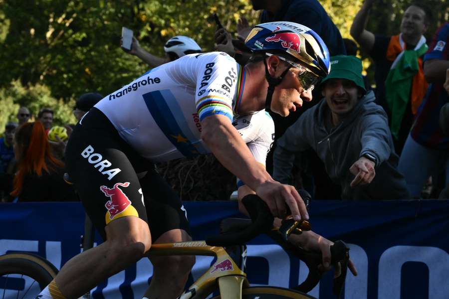 Evenepoel sur le Tour de Lombardie le week-end dernier.