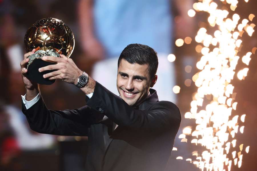 Manchester City's Rodri was announced as the winner on Monday night