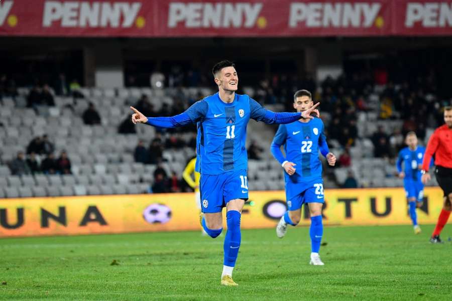 Benjamin Sesko was on the scoresheet for Slovenia against San Marino