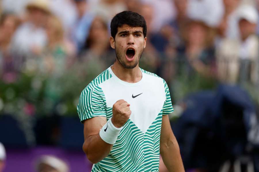 Alcaraz celebrates his win