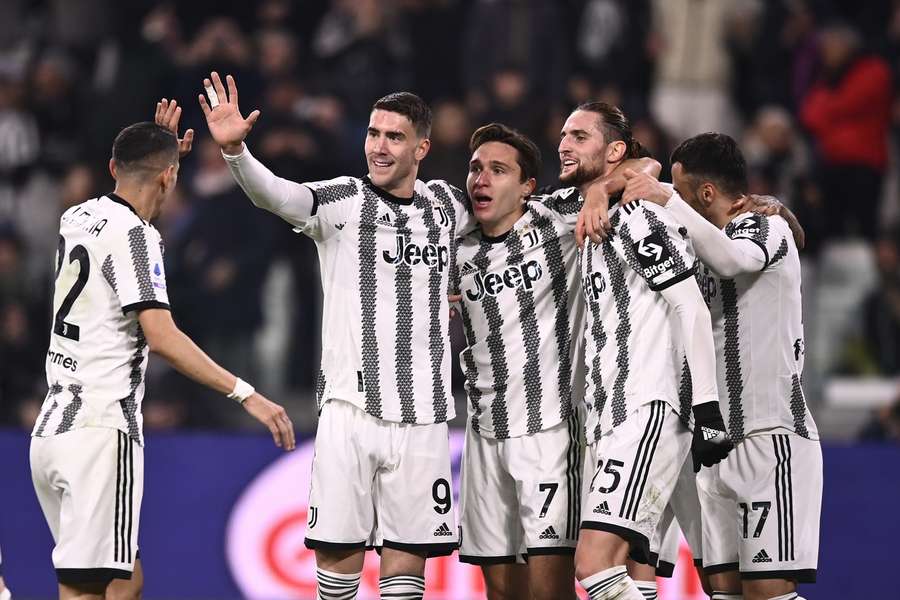 Radosť hráčov Juventusu.