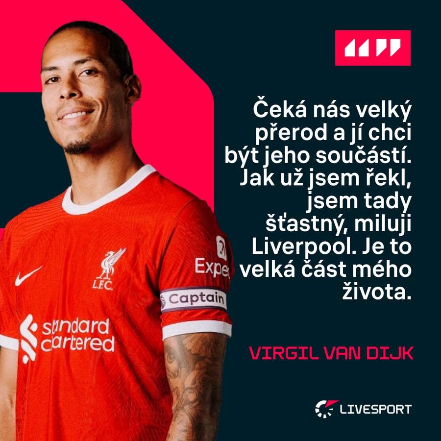 Virgil van Dijk nechce Liverpool opustit.