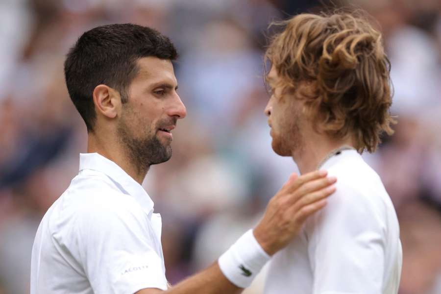 Djokovic s-a impus în patru seturi în fața lui Rublev, 4-6, 6-1, 6-4, 6-3 