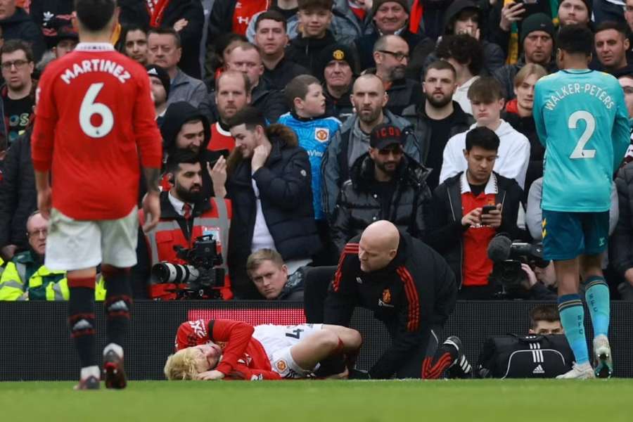 Garnacho was injured after a harsh tackle