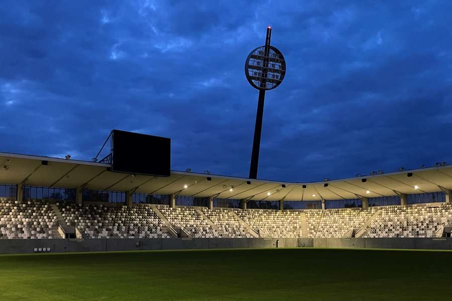 Stadion v Hradci Králové.