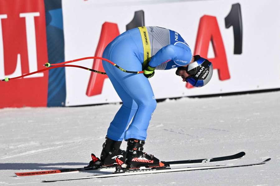 La delusione di Dominik Paris all'arrivo
