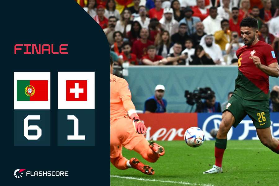 Coppa del Mondo, Portogallo-Svizzera 6-1