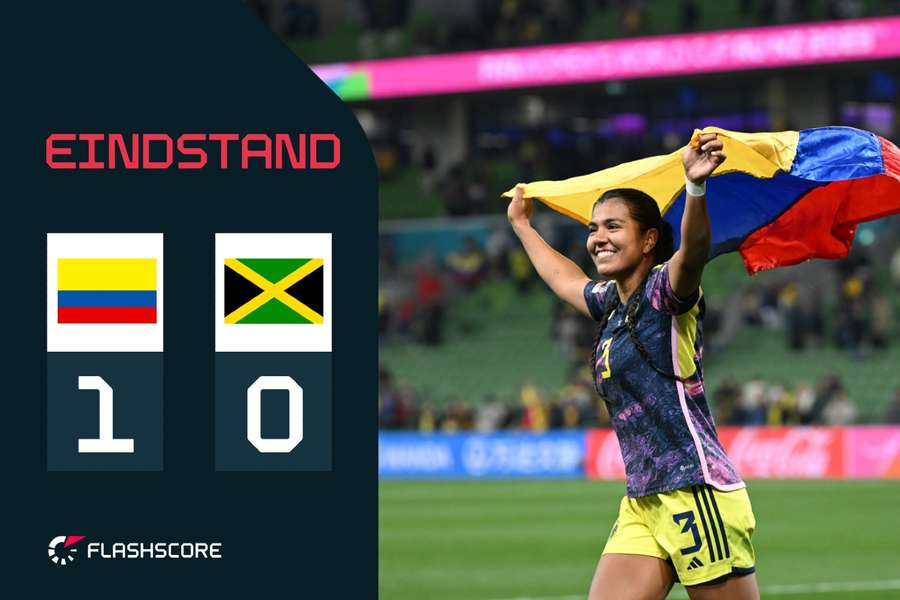 Colombia-verdedigster Daniela Arias viert de overwinning