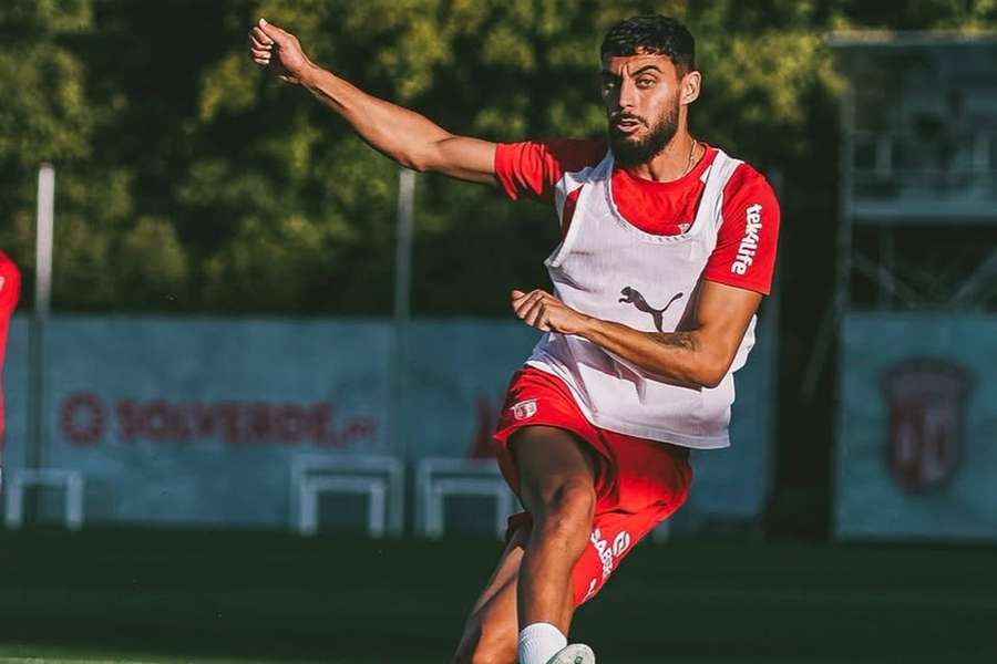 Gabri Martínez no treino do SC Braga Gabri Martínez no treino do SC Braga