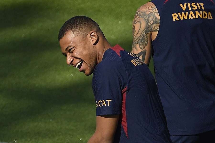 Kylian Mbappé à l'entraînement cette semaine.