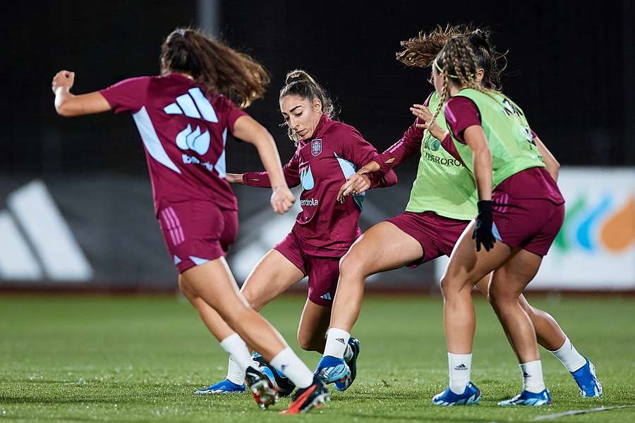 Olga Carmona durante un entrenamiento