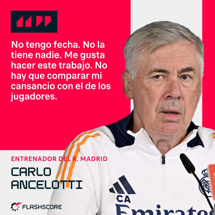 Las palabras de Carlo Ancelotti.