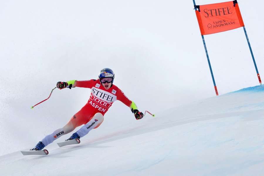 Marco Odermatt letí pro pátou výhru v super-G v sezoně.