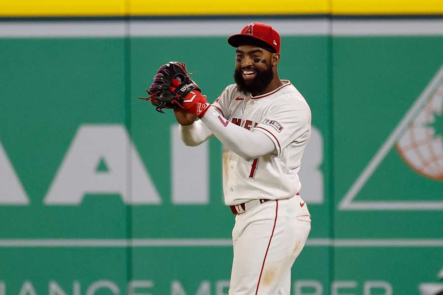 Angels Jo Adell reacts after robbing a home run (2026) Angels Jo Adell reacts after robbing a home run (2026)