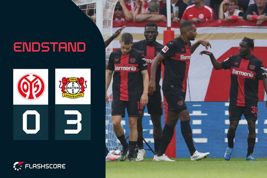 Bayer Leverkusen schlägt den FSV Mainz 05 am sechsten Spieltag der Bundesliga.