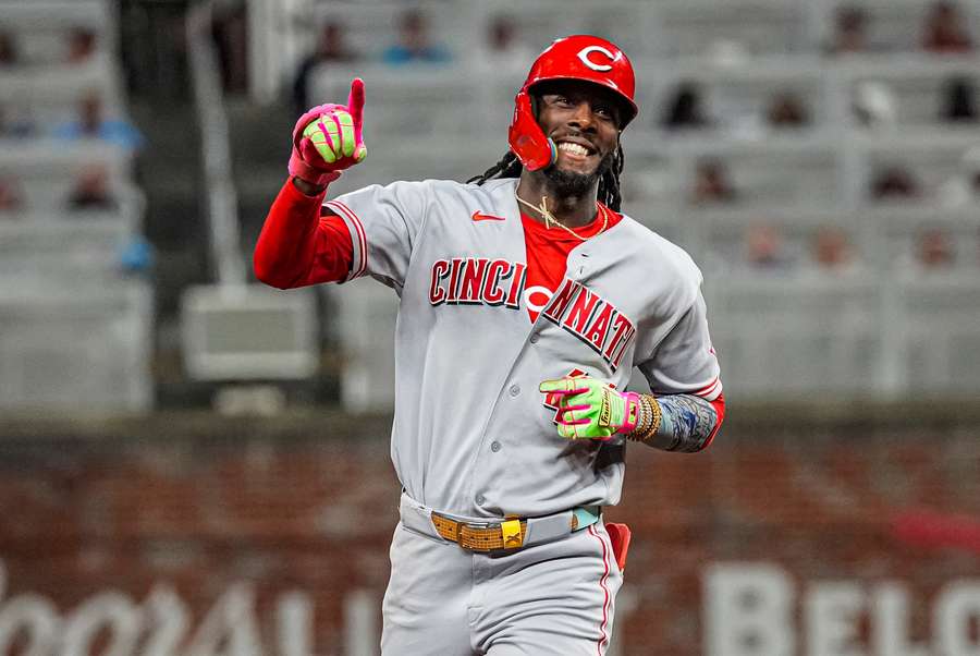 Elly De La Cruz smiles after hitting 30th home run