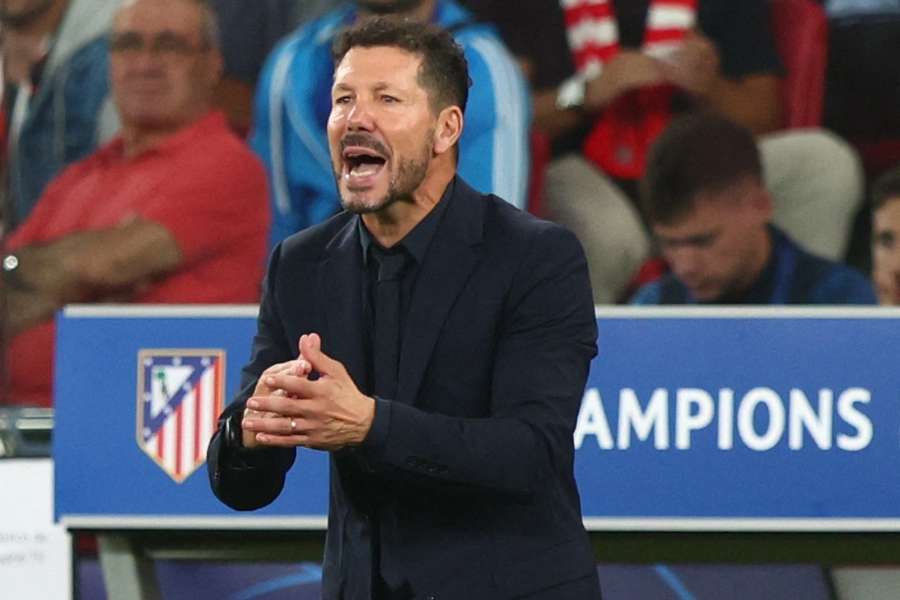 Simeone on the touchline