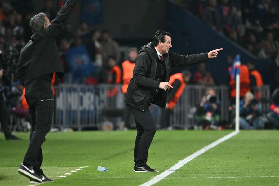 Luis Enrique et Unai Emery au Parc des Princes.