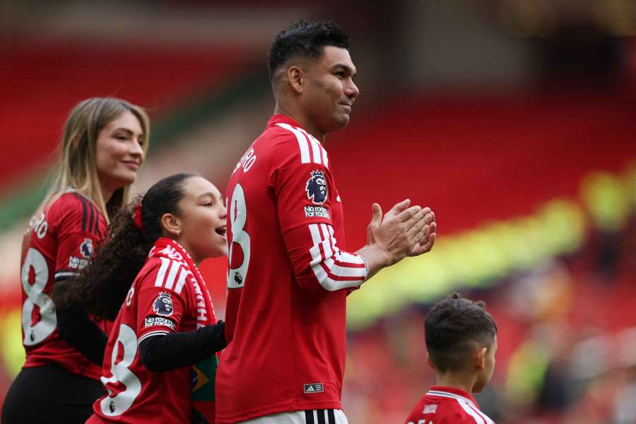 Casemiro in action for Manchester United Casemiro in action for Manchester United