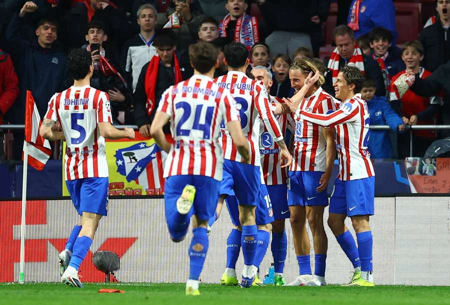 Atletico Madrid celebrate their opener