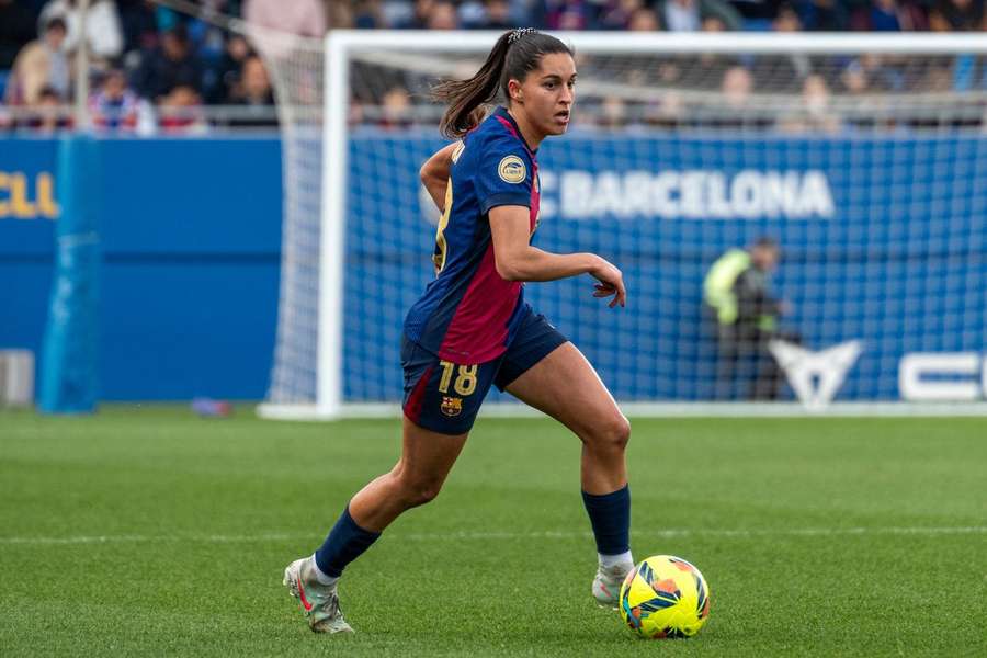 Kika Nazareth, en un partido del Barcelona.