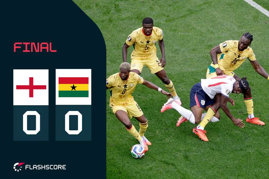 Sin goles en el Inglaterra-Ghana