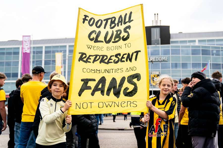 Vitesse fans protested the KNVB in June Vitesse fans protested the KNVB in June