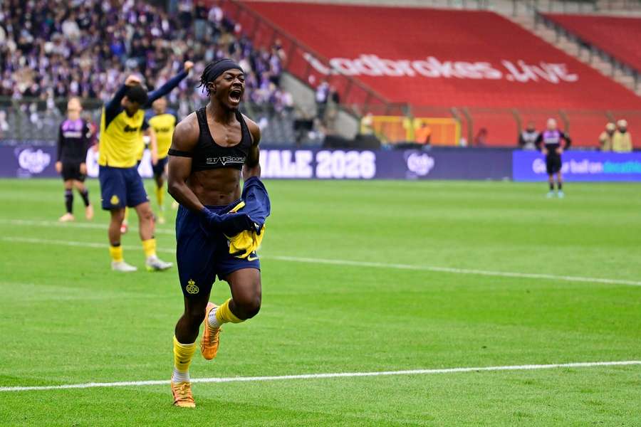 Mohammed Fuseini, after scoring in the Belgian Cup final