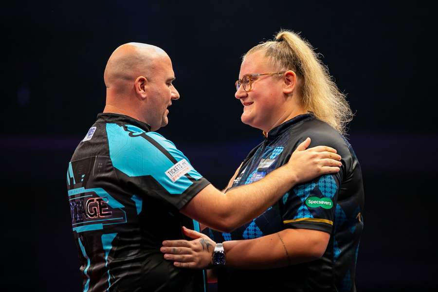 Cross and Greaves after their match Cross and Greaves after their match