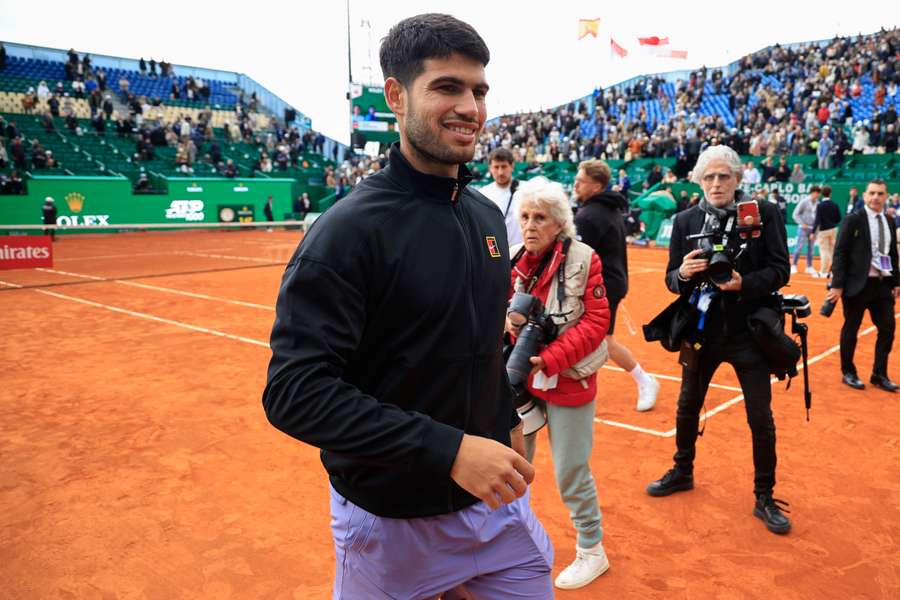 Carlos Alcaraz après sa victoire à Monte-Carlo.
