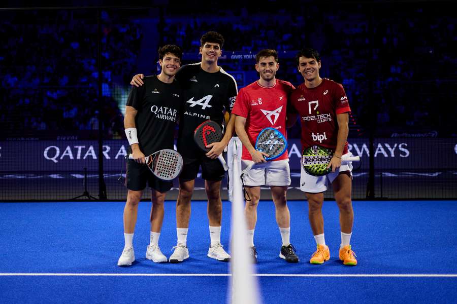 Los cuatro protagonistas de la final masculina.