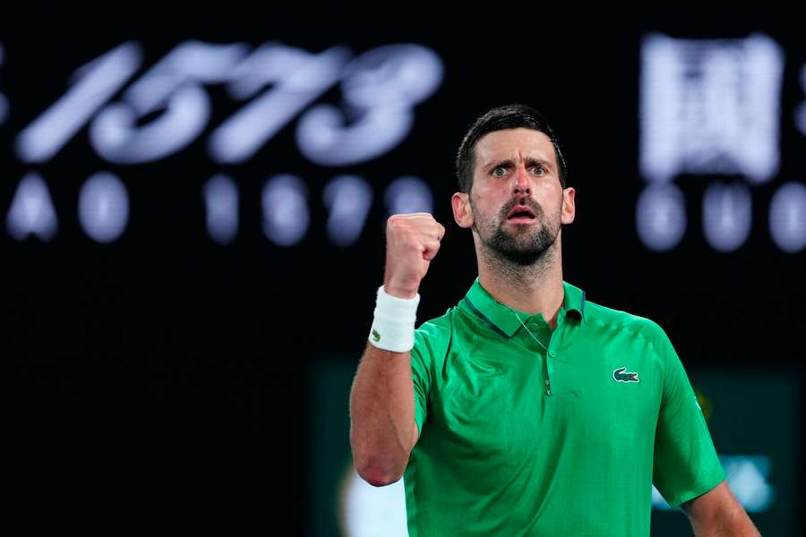 Novak Djokovič během letošního Australian Open. Novak Djokovič během letošního Australian Open.