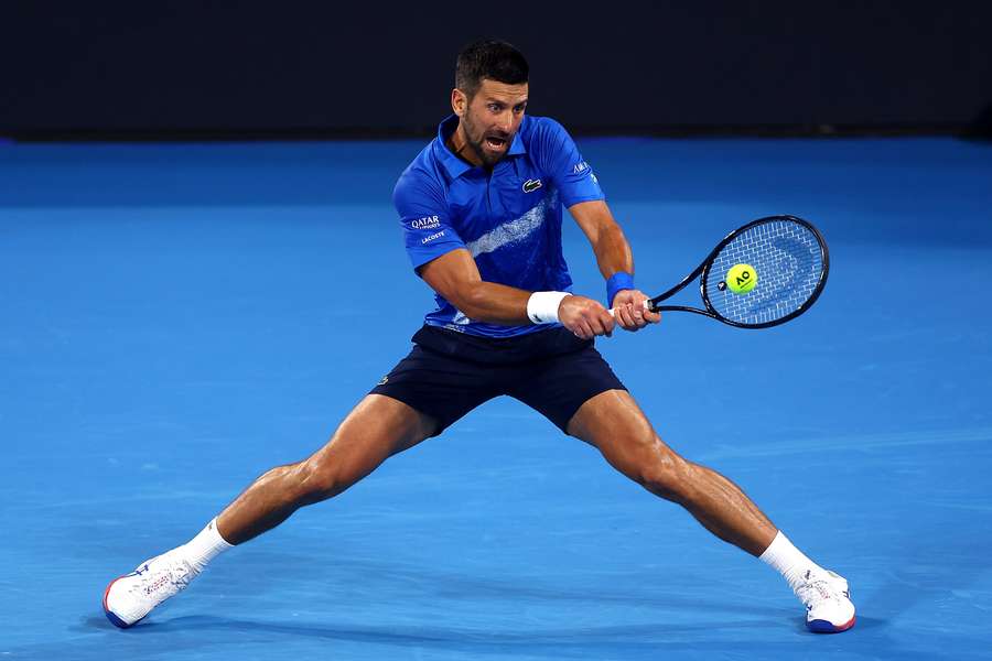 Djokovič v akcii na Australian Open.