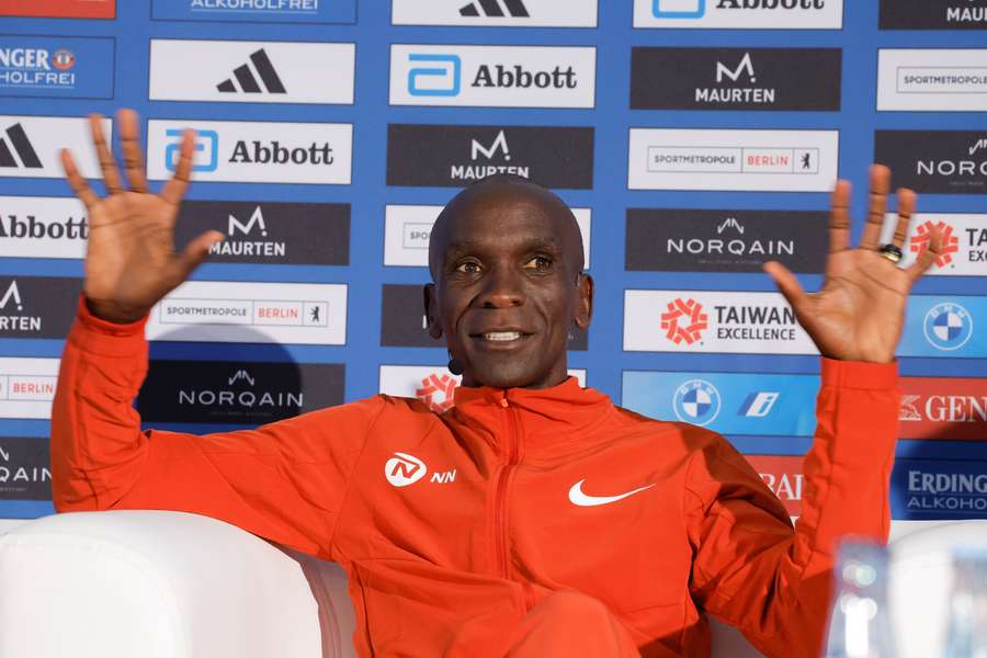 Eliud Kipchoge vendredi à Berlin.