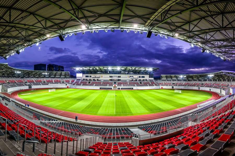 Stadionul Municipal din Sibiu a fost inaugurat în luna decembrie 2022