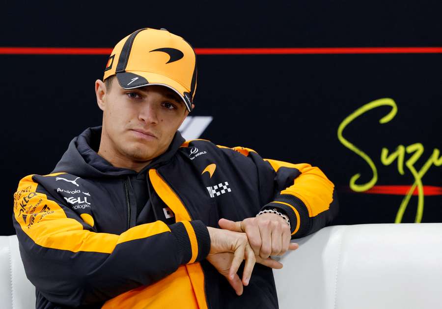 Norris bei einer Medienrunde für den Formel 1 GP Japan