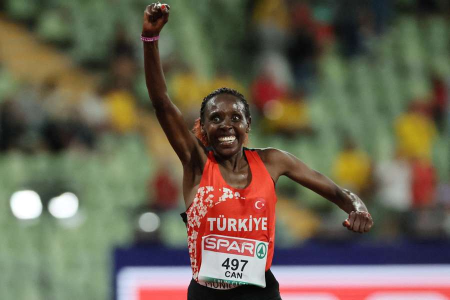 Can reigned victorious in the 10,000 metres at the European Championships