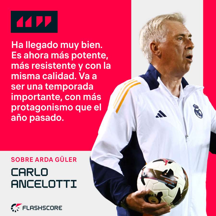 Ancelotti habla ante los medios.