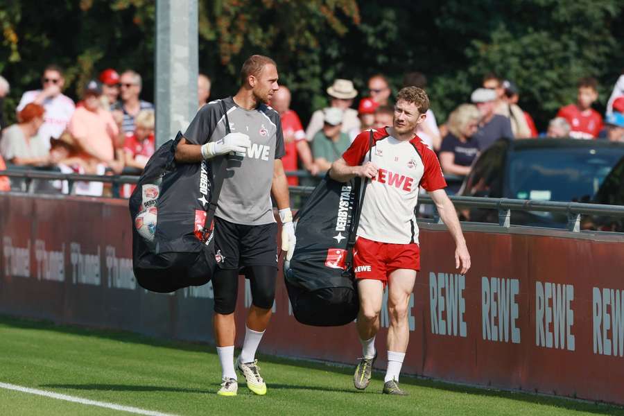 Marvin Schwäbe (l.) und Florian Kainz (r.) im Kölner Training