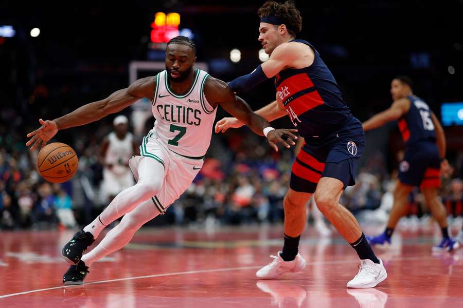 Jaylen Brown top scored for the Boston Celtics as they won in Washington