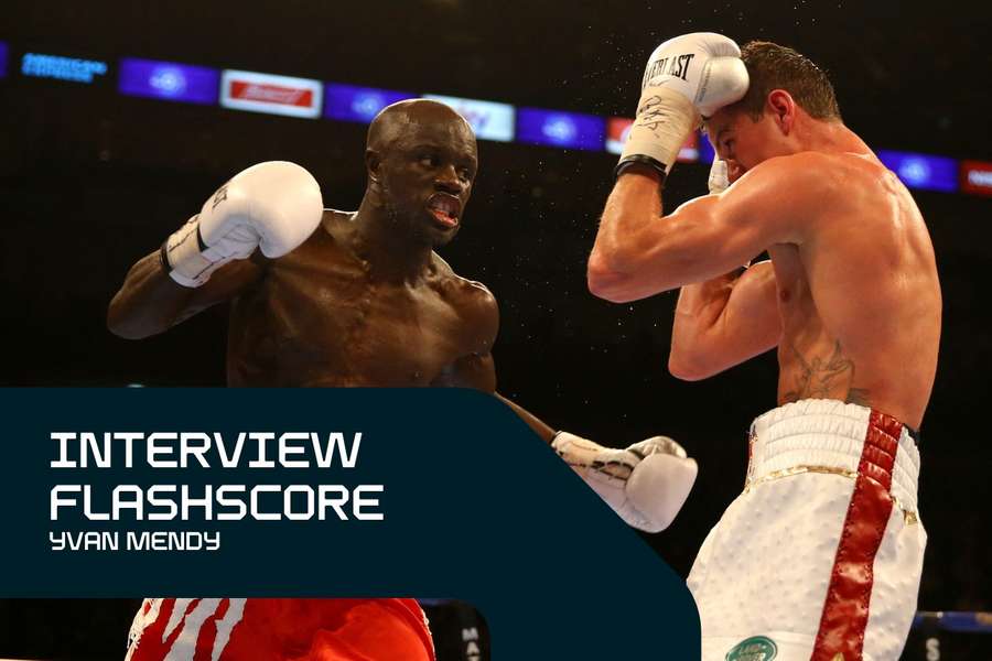 Yvan Mendy lors de sa victoire contre Luke Campbell Yvan Mendy lors de sa victoire contre Luke Campbell