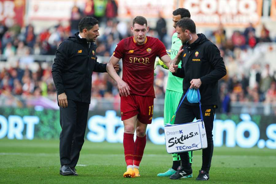 Belotti had to go off injured at the start of the second half