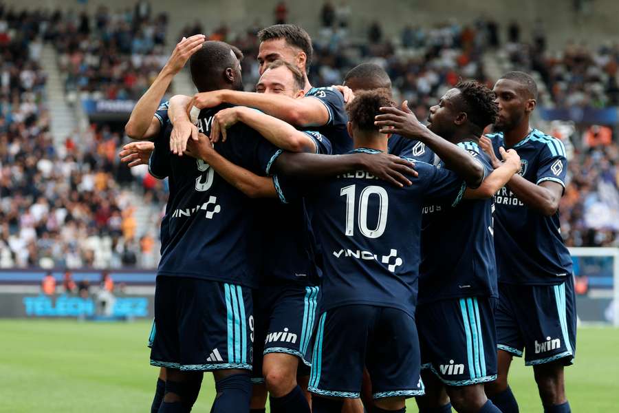 Le Paris FC célébrant l'un de ses buts ce dimanche. Le Paris FC célébrant l'un de ses buts ce dimanche.