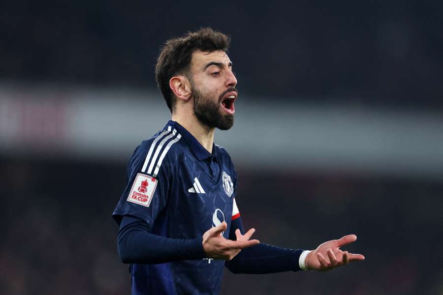 Bruno Fernandes abriu o placar no Emirates Bruno Fernandes abriu o placar no Emirates