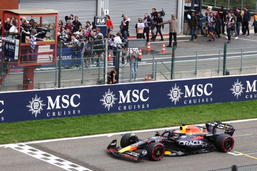 Verstappen takes the chequered flag