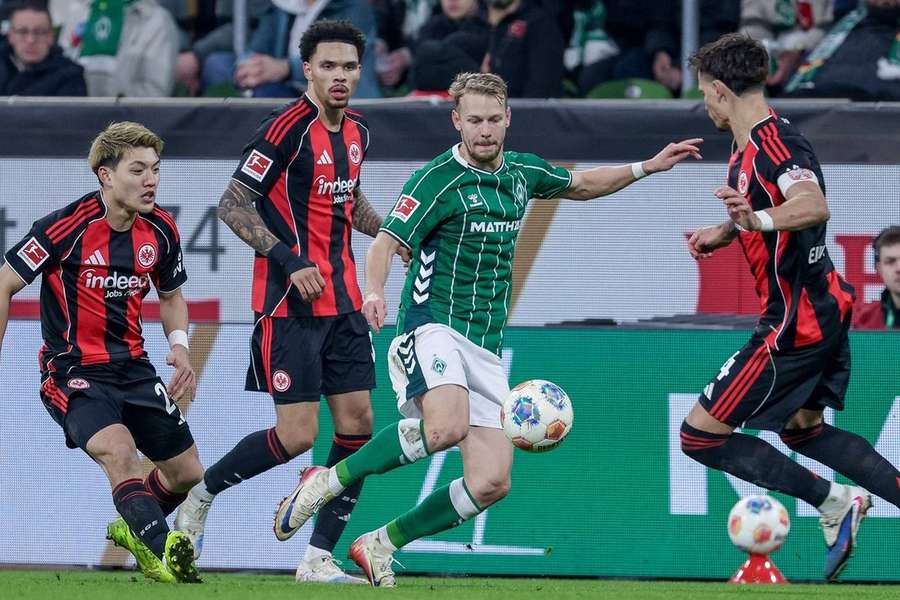 Werder Bremen e Eintracht empatam na 18.ª jornada da Bundesliga