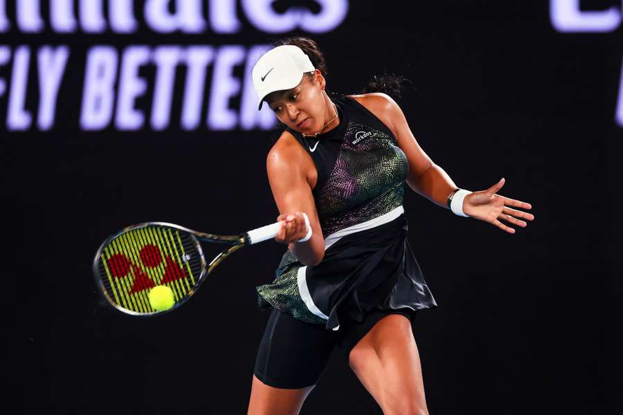 Naomi Osaka em ação durante o Open da Austrália