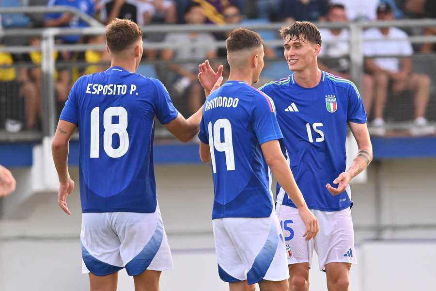 Gli azzurrini esultano per un gol contro San Marino